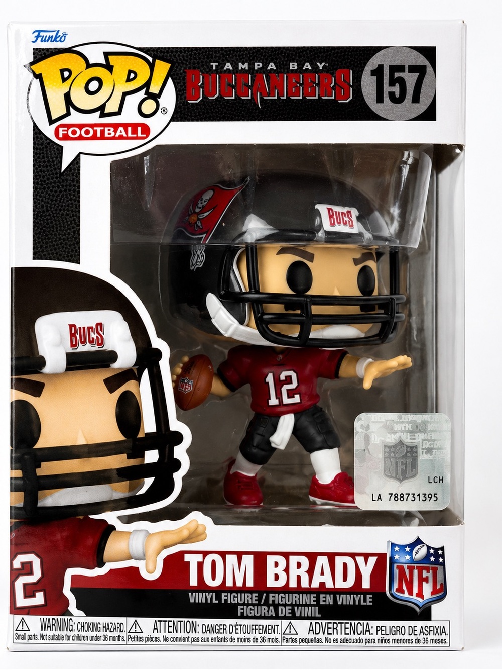 Funko Pop! NFL Tom Brady #157 Tampa Bay Buccaneers + Protector
